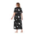 Holiday Beach Mini Dress Muslim Large Size Dress for Women Casual T-shirt Home Wear Loose Star Pattern Muslim Arabia Dubai Abaya.