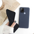 Tokifu For Tecno Pova LD7 Back Cover Matte Simple Solid Color Soft Silicone TPU Case +Lanyard.