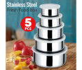 Heavy 5 Pcs Multifunctional Stainless Steel Protect Fresh Box. 