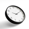 Minimalistic White Wall Clock with Black Numbers |  Mordern Classic White Wall Clock with Black Numbers. 
