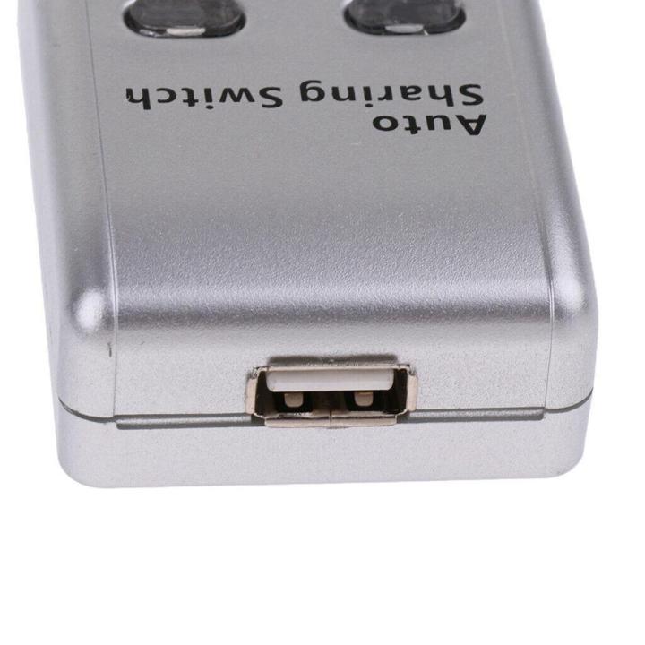 FJGEAR 2X USB 2.0 Auto Sharing Switch 2 Port HUB Adapter Switcher for 2 PC Printer USB Switch Devices Support Windows