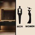 WC Sign Male Female Self Stick Signage Bathroom Sign Decor Toilet Door Sign. 