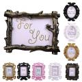 Hollow Design Oval/Rectangle Retro Photo Frame Picture Holder Wedding birthday small photo frame Home Decor Craft Frame Gift.