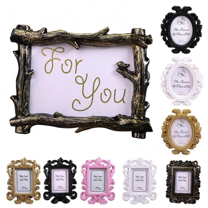 Hollow Design Oval/Rectangle Retro Photo Frame Picture Holder Wedding birthday small photo frame Home Decor Craft Frame Gift
