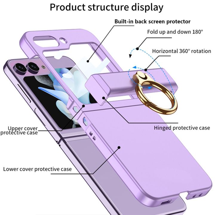 Case%20for%20Samsung%20Galaxy%20Z%20Flip5%20Hinge%20Protection%20Ring%20Kickstand%20Slim%20and%20Thin%20Protective%20Cover%20for%20Galaxy%20Z%20Flip%205%20-%20Image%202