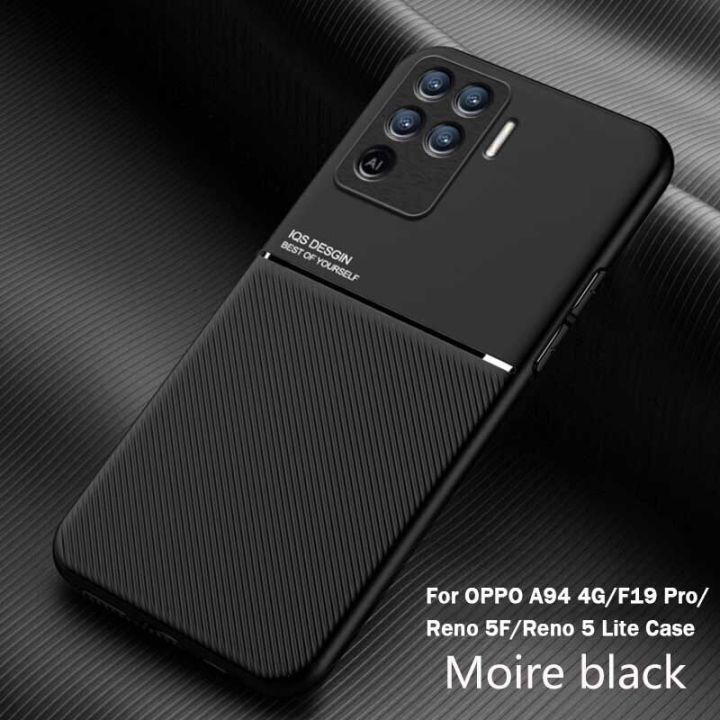 xprmy%20for%20OPPO%20A94%204G%20/%20F19%20Pro%20/%20Reno%205F%20/%20Reno%205%20Lite%20Phone%20Case%20Rubbed%20Pattern%20Shelll%20Support%20Car%20Twill%20Ultra%20Thin%20Shockproof%20Back%20Cover%20-%20Image%204