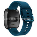 [autismaut] Applicable Fitbit Versa lite/ versa2 Samsung Iron Button Silicone Strap Sports Wristband Watch Band. 