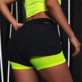 Sports Shorts Women fa_ke Two Piece Gym Fitness Short Pants Summer Casual Female Running Skinny Yoga Shorts Leggings. 