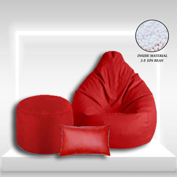 XXL%20Pear%20Shape%20Bean%20Bag%20Sofa%20with%20footrest%20&%20pillow%20combo%20set%20-%20Image%202