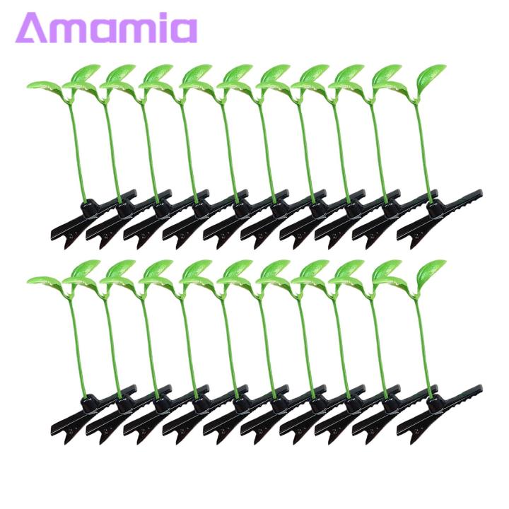 Bean Sprout Hairpins Realistic Green Plant Hair Clip Set Anti-slip Spring Design Hairpins Funny Bean Sprout Hair Accessories 20/30/50pcs Hairpin Hairband