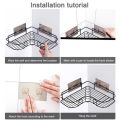 Bathroom Shelf Shower Wall Mount Shampoo Storage Holder With Suction Cup No Drilling Kitchen Storage Bathroom Accessories.