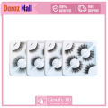 MAANGE MAGEFY 3Pair Reusable Handmade 3D Fake Mink False Eyelash set. 