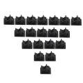 20Pcs Black Adjustable Plastic Cable Clamps Self Adhesive Car Cable Clips Wire Organizer. 