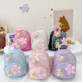 Kindergarten kids backpack cute baby PU sequin backpack for going out to play little princess snack bag small school bag. 