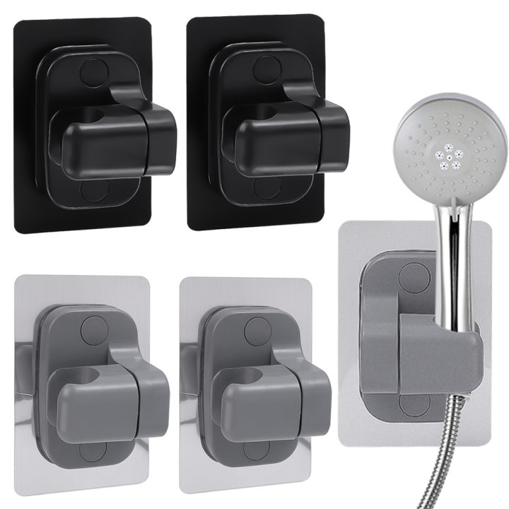 Non Punching Bathroom Handheld Shower Stand ABS Adjustable No Drilling Wall Mount Bracket