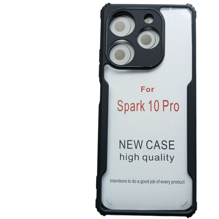 Yonpor ShockProof Case For Tecno Spark 10 Pro - Transparent Silica Gel Matte Slim Thin Back Cover Phone Case With Bumper