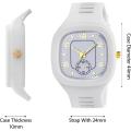 square analog watch Analog Watch - For Boys Square Dial Analog Watches with Silicon Strap Stylish Designer Watch.
