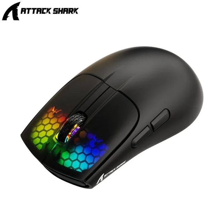 Attack Shark X5 RGB Wireless Gaming Mouse 49g Lightweight, Tri-Mode Connection, PAW3212 Optical Sensor, for PC Tablet Desktop