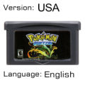 GBA Game Cartridge Pokemon Series Liquid Crystal Moemon Fire Red Unbound Crystal Dust Lunar 32 Bit Video Game Console Card. 