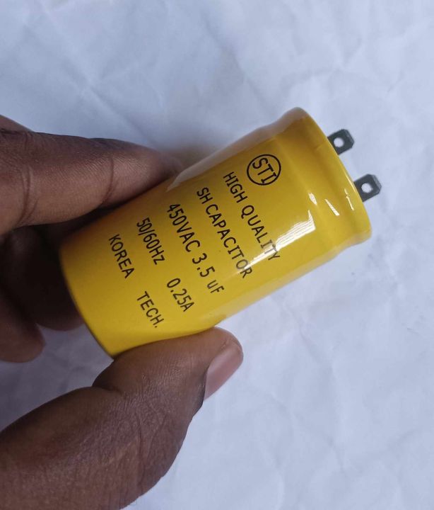 3.5uF%20Fan%20Capacitor%20ORIGINAL%203.5uF%20Celling%20Fan%20Capacitor%20KOREA%20TECH%20High%20Quality%203.5uF%2050Hz%2060Hz%200.25A%20450VAC%20Capacitor%202%20Pin%20Leads%203.5uF%20Capacitor%20-%20Image%202