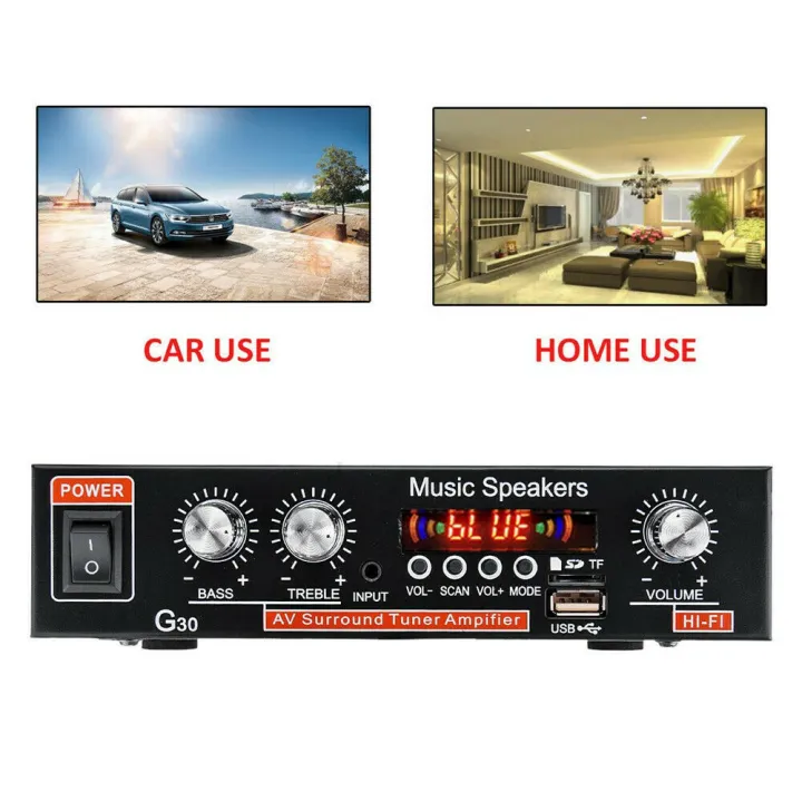G30%20Digital%20Home&Car%20Amplifier%20Bluetooth%20Hifi%20Stereo%20Subwoofer%20Music%20Player%20Support%20FM%20TF%20AUX%202%20Channel%20With%20Remote%20Control%20-%20Image%203