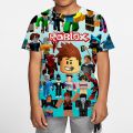 *3-13 Years Old *110-160* Roblox Boys T-shirt Kids Game 3D T-shirt Clothes Cartoon Unisex Boys Girls Short Sleeve Round Neck Summer Shirt. 