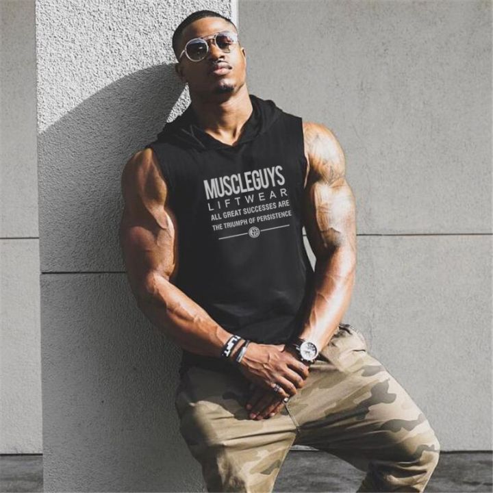 Muscleguys%20Liftwear%20Sleeveless%20Shirt%20with%20hoody%20Brand%20gyms%20Clothing%20Fitness%20Men%20Bodybuilding%20stringer%20tank%20tops%20Hoodies%20singlets%20-%20Image%202