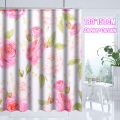 Special Room 180*150CM Polyester Waterproof Bathroom Decor Shower Curtain Hooks Spring Flower. 