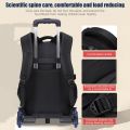 Kids Trolley Suitcase Children'S School Backpack With Wheels Student Travel Bag Satchel On Wheels For Boys Waterproof School Bag. 