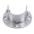 Durable Wardrobe Pipe Curtain Hanging Rail Rod End Support U-Shaped Rod Bracket Portable Stainless Steel Closet Rod Support. 