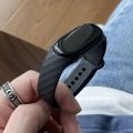 Carbon Fiber Strap For Xiaomi Mi Band 7 nfc Wristband smartwatch MIband 5 silicone bracelet correa Mi Band 4 5 3 6 accessories. 