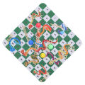 Plastic Chess Set 4 Chess Pieces Foldable Abrasion Proof Lightweight Board Game Set 24cm for Home. 