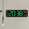 【Daily Deals】 Large Digital Wall Clock Temperature And Humidity Week Display Brightness Adjustable Electronic LED Table Alarm Clock. 