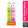 Aer Room Air Freshener Spray (Petal Crush Pink + Fresh Lush Green) 600ml - Pack Of 2. 