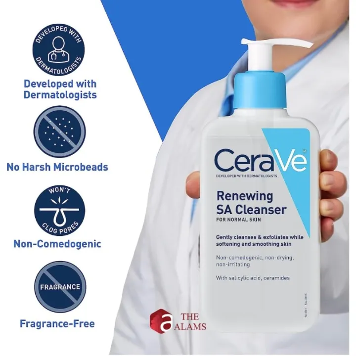 CeraVe%20Renewing%20SA%20Cleanser,%20Salicylic%20Acid%20Foaming%20Gel%20Face%20Wash%20For%20Smooth%20Skin%20237%20ml%20-%20Image%203
