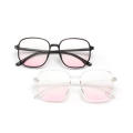 Large Frame Blush Glasses Plastic Frame Cute Girl Makeup-free Glasses Full Frame Eyewear Myopia Frames Goggles. 