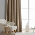 Solid Brown Curtains for Living Room Bedroom Window Curtain for Hall Door Tende Blinds Drapes Elegant Cortinas Ins Rideaux Panel.