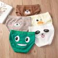 Children's Cotton Underwear Boys' Children's Middle and Big Children's Smiley Face Cartoon Boys' Boxers Boxers Underpants. 