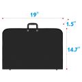 Black Art Portfolio Case Artist Carrying Case Artist Portfolios Case with Shoulder Strap (19X14.7X1.5 Inches). 