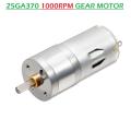 25GA370 1000RPM GEAR MOTOR 12V 1000RPM 25GA370 Low Speed High Torque DC 12V Gear Motor Micro Gear Boxed Motor For Robot Car Toy 3D Printers Parts. 