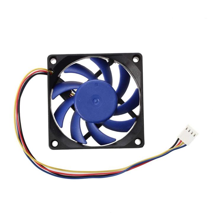 3X 12V DC 32 70mm 4-Pin Computer Case CFM PWM CPU PC Fan Blue & Black ...