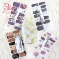 14Strips Gel Nail Stickers Floristic Full Cover Gel Nail Polish Strips Semi Cured Nail Art Stickers DIY Nail Art Making.