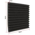 JDXHLAU 24 Pcs Acoustic Foam Board,Studio Wedge Tile,Acoustic Foam Soundproof Pyramid Studio Treatment Wall Panel 2.5X30X30cm.