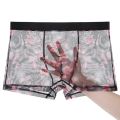 New Seamless Mesh Slips Underwear See Through Underpants Men's Transparent Boxer Underwear Homme Panties Boxer Short. 