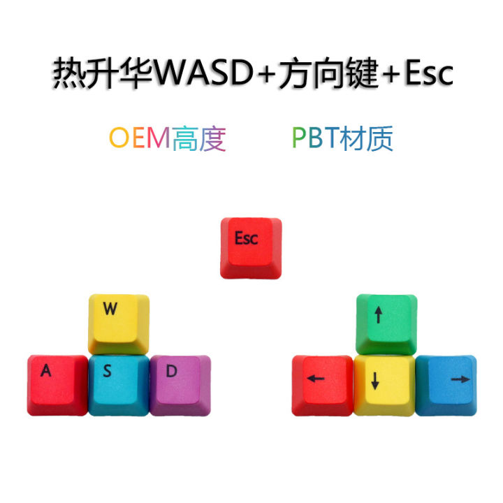 WASD%20arrow%20keys%20sublimation%20keycaps%20color%20supplement%20RGBY%20personalized%20color%20matching%20PBT%20mechanical%20keyboard%20keycaps%20-%20Image%203
