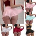Summer High Waist Women's Shorts Ruffle Thong G-strings Pole Dance Hot Short Pant Girl Lingerie Panties Yoga Short Skirt. 