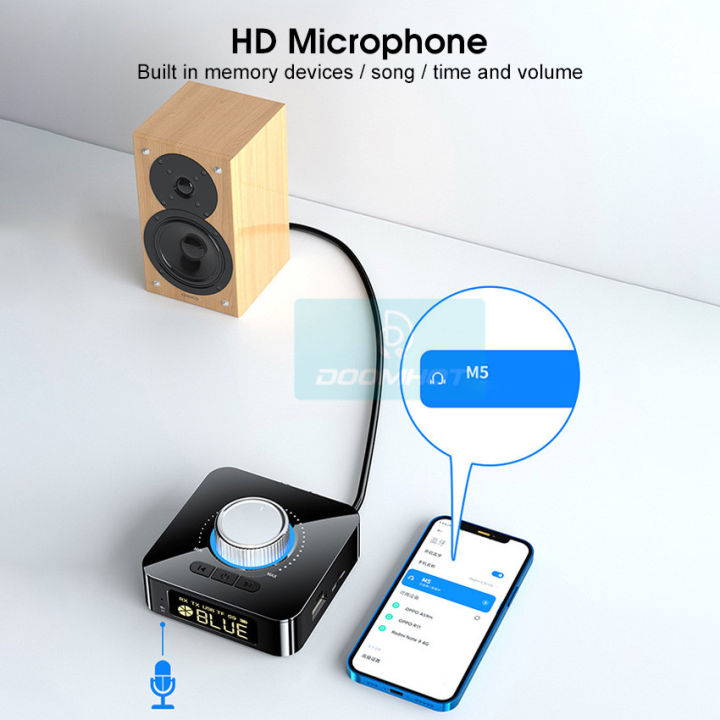 DoomHot%20Two%20In%20One%20Audio%20Bluetooth%20Adapter%20Digital%20Display%205.0%20Bluetooth%20Audio%20Receiver%20Transmitter%20Two%20In%20One%20Aux%20Audio%20Adapter%20HIFI%20Audio%20Receiver%20HD%20Microphone%20Support%20USB%20Drive%20/%20TF%20Card%20/%20AUX%20/%20RCA%20-%20Image%207