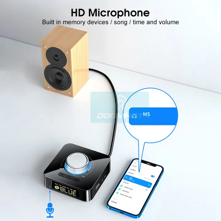 DoomHot%20Two%20In%20One%20Audio%20Bluetooth%20Adapter%20Digital%20Display%205.0%20Bluetooth%20Audio%20Receiver%20Transmitter%20Two%20In%20One%20Aux%20Audio%20Adapter%20HIFI%20Audio%20Receiver%20HD%20Microphone%20Support%20USB%20Drive%20/%20TF%20Card%20/%20AUX%20/%20RCA%20-%20Image%207
