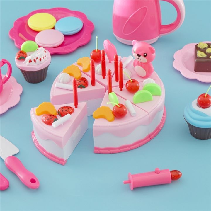 37/55/80PCS%20Children%20Play%20Simulation%20Kitchen%20Toy%20Happy%20Birthday%20Cake%20DIY%20Food%20Cutting%20Set%203%20-%20Image%205
