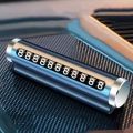 Aluminium Alloy Car Temporary Parking Plate Phone Number Display Card Plate Creative Roller Number Plate Car Styling Auto Accessories. 